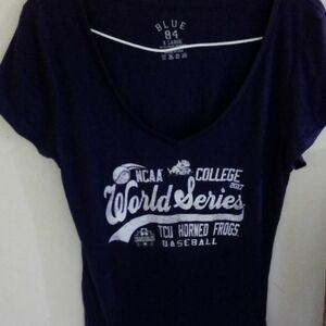 Blue 84 Women's Purple NCAA World Series Tee